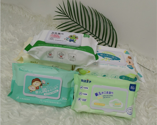 Ευγενής μίας χρήσης υγρός βαμβακιού Unscented μαλακός σκουπίζει για ευαίσθητο νεογέννητο μη οινοπνευματώδη