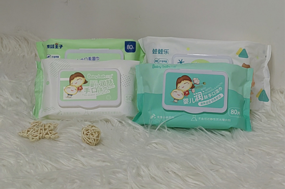 Ευγενής μίας χρήσης υγρός βαμβακιού Unscented μαλακός σκουπίζει για ευαίσθητο νεογέννητο μη οινοπνευματώδη