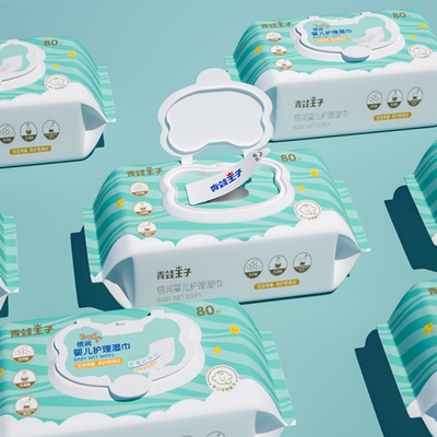 Το μαρκαρισμένο μωρό Unscented ετικετών σκουπίζει το νερό 99 9 μίας χρήσης ευαίσθητη φροντίδα δέρματος