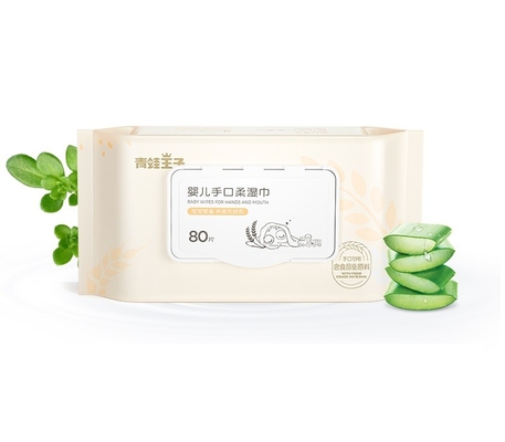 OEM Non Woven Babies Care Cotton Wet Wipes Μίας χρήσης Βιοδιασπώμενα 80 τμχ