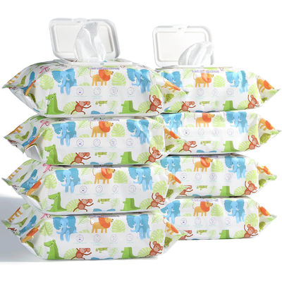 Wet Tissue 80 Count Μαλακά μη υφασμένα μωρομάντηλα με καπάκι για μωρά