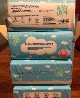 Μαντηλάκια μιας χρήσης Dry Baby Facial Tissues 100% Cotton Tissues For Daily