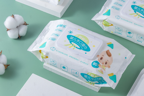 Ευτυχές και συμπαθητικό Unscented που το μίας χρήσης μωρό σκουπίζει για το εργοστάσιο της Κίνας προσώπου χεριών υγρό σκουπίζει