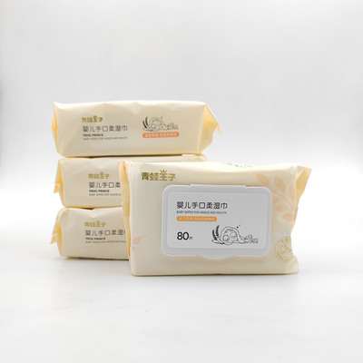 Το προσαρμοσμένο ιδιωτικό ετικετών Unscented μπαμπού φυσικό νερό μωρών υφάσματος βιοδιασπάσιμο σκουπίζει