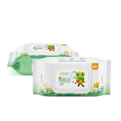 Μη υφαμένη cOem 72pcs βιοδιασπάσιμος μίας χρήσης υγρός βαμβακιού προσοχής μωρών σκουπίζει το οινόπνευμα ελεύθερο