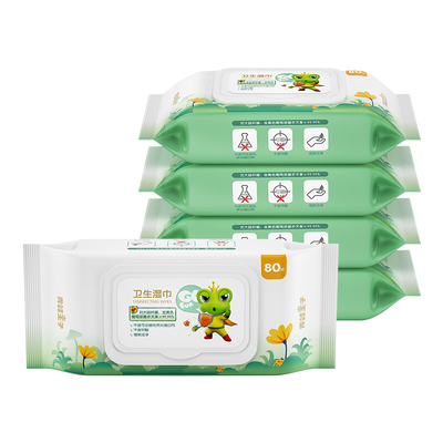 Μη υφαμένη cOem 72pcs βιοδιασπάσιμος μίας χρήσης υγρός βαμβακιού προσοχής μωρών σκουπίζει το οινόπνευμα ελεύθερο