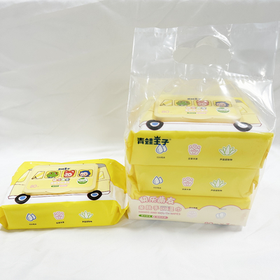 Φυσικό Aloe Βέρα Disposable Baby Wipes 80 ασφαλίστρου τραβά ανά τσάντα που μίας χρήσης υγρός σκουπίζει