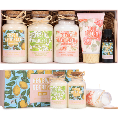 8pcs δώρο αλάτων λουτρών που τίθεται με Argan το ξύλινο άλας Epsom σεσουλών βομβών λουτρών πετρελαίου
