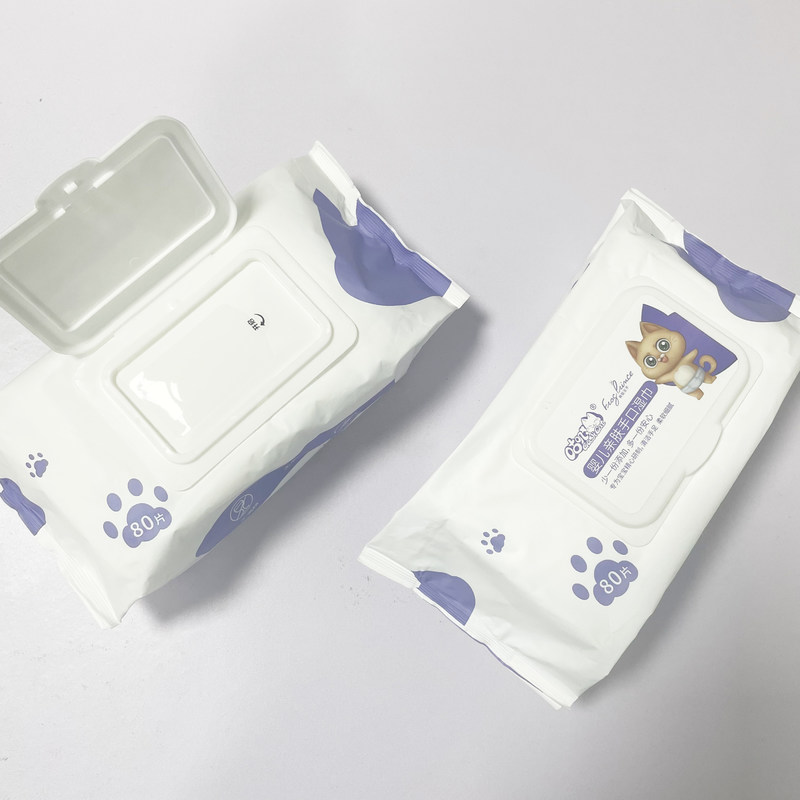 Το καθαρό βιοδιασπάσιμο μη υφαμένο ύφασμα Unscented νερού υγρό σκουπίζει 80pcs για την προσοχή μωρών